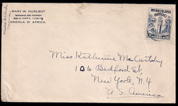 1942 -  Angola To New York Franked With Colonial Empire Stamp 1.75 Angolares - Angola