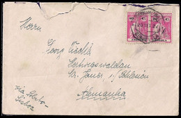 1927 - Lobito Angola To Germany Via Lisbon Franked With 2 Ceres Stamps. - Angola