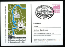 Bund PP106 B2/045 ABTEI MISSIONSBENEDIKTINER Sost. Münsterschwarzach Abtei 1984 - Postales Privados - Usados