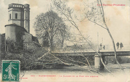 CPA FRANCE 65 " Maubourguet, Le Clocher Et Le Pont Sur L'Adour". - Maubourguet