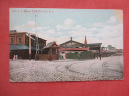 R.R. Depot      Paper Peel Top Right Corner    Pawtucket  Rhode Island > Pawtucket    Ref  4871 - Pawtucket