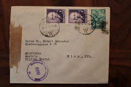 Turquie 1947 Censure Türkei Cover Enveloppe Turkey Türkiye Osterreich Autriche Censorship - Storia Postale