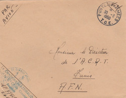 LETTRE FM AVION - T.O.E   - CAPITAINE 61eme CIE DE CIRCULATION ROUTIERE SP 77529 POUR DIRECTEUR DE L' A.C.A.T- TUNIS - War Of Indo-China / Vietnam