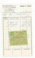 Bordereau De Livraison, Ets BRECHOIRE, Viande En Gros, 79, Parthenay , 1972, Congé Viande, 2 E Circuit , Frais Fr 1.55 E - Alimentaire