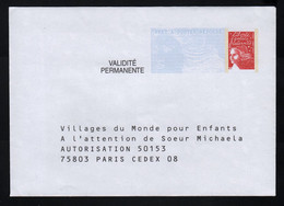 France PAP Prêt à Poster Réponse Postréponse Type Luquet 155 X 110  Villages Du Monde Pour Enfants - Prêts-à-poster: Réponse /Luquet