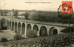 Genouillac * Le Viaduc Et La Gare * Ligne Chemin De Fer De La Creuse * Pont - Other & Unclassified