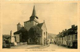 La Celle Dunoise * Rue Et église Du Village - Autres & Non Classés