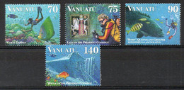 VANUATU. N°1021-4 De 1997. Année Des Récifs De Corail/Plongée. - Immersione