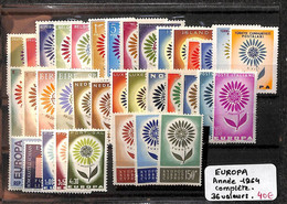 EUROPA - Année Complete 1964 Xx (neufs Sans Charnières) - 1960-1969
