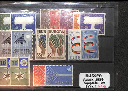 EUROPA - Année Complete 1957 Xx (neufs Sans Charnières) - 1950-1959