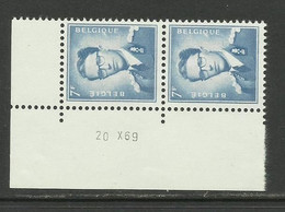 DR19 : Nr 1069BF Met Drukdatum 20 X 69 ( Postfris ) - 1953-1972 Brillen