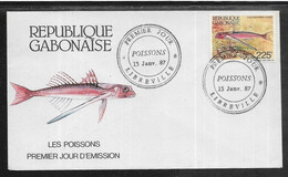 Thème Poissons - Gabon - Enveloppe - TB - Fishes
