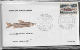 Thème Poissons - Haute-Volta - Enveloppe - TB - Fische