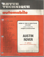 REVUE TECHNIQUE AUTOMOBILE , Supplément Au N° 468,  AUSTIN-ROVER , Frais Fr 3.65e - Bricolage / Técnico