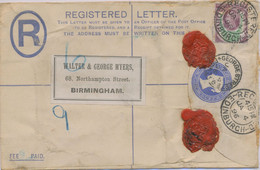 GB „REGISTERED / 1 / EDINBURGH“ Very Rare Double Circle (25mm) + Rare Thimble (20mm) „GEORGESTREET / EDINBURGH“ On PS - Lettres & Documents