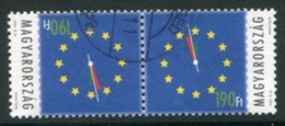 HUNGARY 2004 EU Entry IV Tete-beche Pair Used.  Michel 4844 Kd - Used Stamps