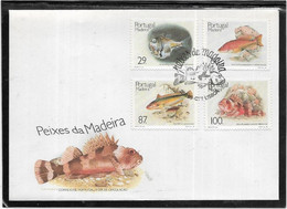 Thème Poissons - Portugal - Enveloppe - TB - Fishes
