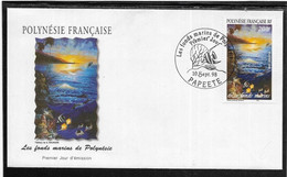 Thème Poissons - Polynésie Française - Enveloppe - TB - Fische