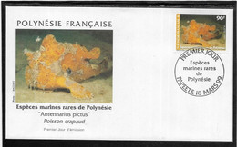 Thème Poissons - Polynésie Française - Enveloppe - TB - Fische