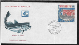 Thème Poissons - Saint-Pierre-et-Miquelon - Enveloppe - TB - Fische