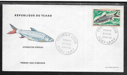 Thème Poissons - Tchad - Enveloppe - TB - Fishes