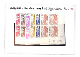 LIBERTE  -  N° 2239/2244  Xx - Bloc De 4 -coins Datés ( Neufs Sans Charnieres ) Voir Scan - Ongebruikt