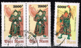 Vietnam 1996/7,Michel# 2757, 2760, 2868 O  Statues Of The Eight Vajra Deities/Ben Duoc War Memorial - Vietnam