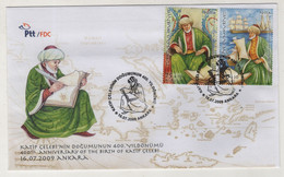 TURKEY,TURKEI,TURQUIE ,400 Th ANNIVERSARY OF THE BIRTH OF KATIP CELEBI ,2009 FDC - Lettres & Documents