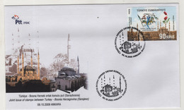 TURKEY,TURKEI,TURQUIE ,JOINT ISSUE OF STAMPS BETWEEN TURKEY-BOSNIA HERZEGOVINA (SARAJEVO),2009 FDC - Lettres & Documents