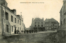 Chénérailles * Place De La Liberté * Hôtel Beauvais , POULET Propriétaire * Tailleur MORELLE * Pharmacie - Chenerailles