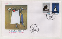 TURKEY,TURKEI,TURQUIE ,PLASTIC ARTS ,1999 FDC - Storia Postale