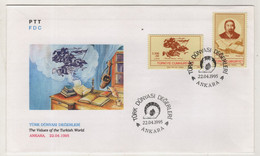 TURKEY,TURKEI,TURQUIE ,THE VALUES OF THE TURKISH WORLD ,1995 FDC - Lettres & Documents