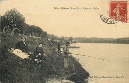 94  ABLON   Scene De Peche - Ablon Sur Seine