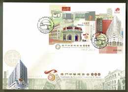 Macau, China, 2013, FDCB Centenário Da Associação Comercial De Macau - FDC