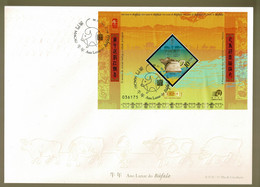 Macau, China, 2009, FDCB Ano Lunar Do Búfalo - FDC