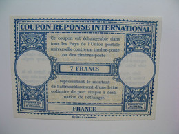 Coupon-Réponse International De 7 Francs - Coupons-réponse
