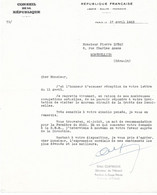 1953 EMILE CLAPAREDE SENATEUR DE L HERAULT - A PIERRE LUBAC MONTPELLIER - AUTOGRAPHE - Historische Dokumente