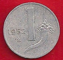 ITALIE 1 LIRE - 1952 - 1 Lira