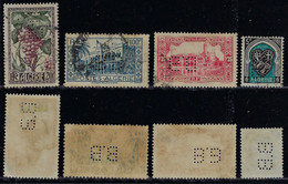 Algeria 1930s / 1950s 4 Stamp With Perfin B.B By Barclay’s Bank From Algier And Oran Lochung Perfore - Algeria (1962-...)