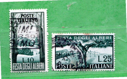 ITALIA ° -1951 - FESTA Degli ALBERI,  . Unif. 680-681. Usati. - 1946-60: Used