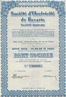 SOCIETE D'ELECTRICITE DE ROSARIO- ARGENTINE - PART SOCIALE  -ANNEE 1944 - Electricité & Gaz