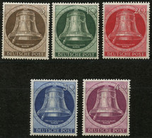 BERLIN 1951, Nr. 75-79, GLOCKE, KLÖPPEL LINKS, KOMPL. SATZ POSTFRISCH, Mi. 100,- - Unclassified