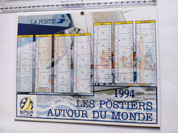 CALENDRIER DU FACTEUR 1994 LA POSTE LES POSTIERS AUTOUR DU MONDE - Grand Format : 1991-00