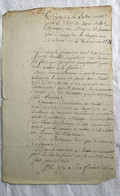 Manuscrit XVIIIe Copie Lettre Chef Des Vivres MARINE Citoyen Delamarre Angely Tonnay Boutonne Famine Farine Juard - Manuscripts
