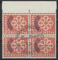 SUISSE EUROPA 1959 Y&T N° 632 (Zumstein N° 349) Bloc De Quatre COTE 20 € NEUFS ** (MNH). Qualité TB - Used Stamps