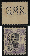 French Indochina Stamp Issued In 1907 Perfin G.M.R. From Grand Magasins Reunis From Hanoi Department Stores Reunited - Usati