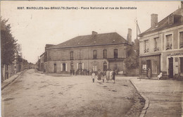 72 - Marolles-les-Braults (Sarthe) - Place Nationale Et Rue De Bonnétable - Marolles-les-Braults