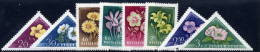 HUNGARY 1958 Flowers Set Of 8 LHM / *.  Michel; 1534-41 - Unused Stamps