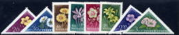 HUNGARY 1958 Flowers Set Of 8 LHM / *.  Michel; 1534-41 - Nuevos