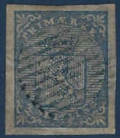 Norvege N°1 4skilling Obl Cercle De Barres Bleues TTB - Used Stamps